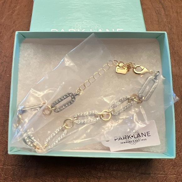 Park Lane Icelux Mixed Metal Gold and Silver Chain Bracelet | New - Picture 5 of 5